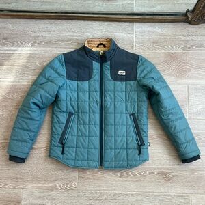 Howler Brothers Merlin Teal and Black Puffer Jacket